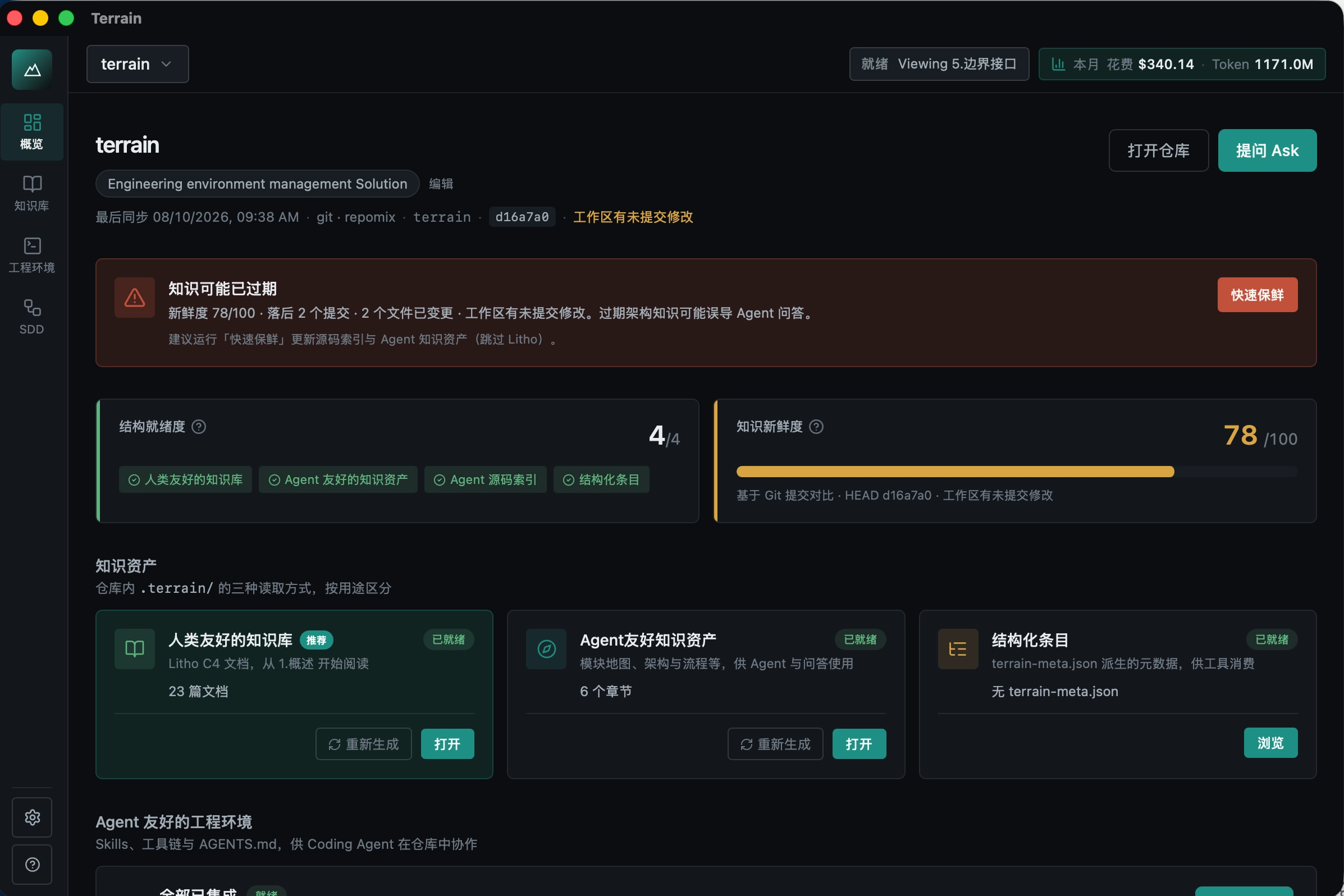 Terrain — agent environment managements